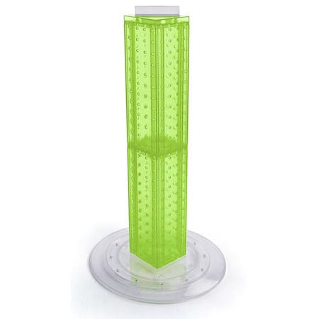 Azar Displays Four-sided 4"W x 24"H Pegboard Tower W/ Revolving 14.5" Base 700222-GRE